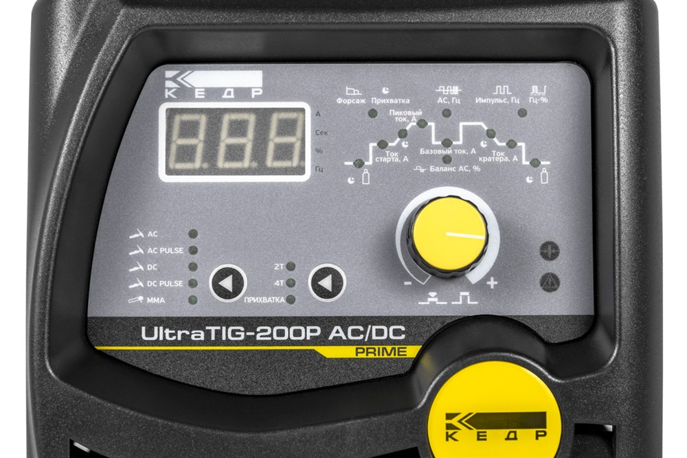 Фото 10 - Установка аргонодуговой сварки КЕДР UltraTIG-200P AC/DC (220В, 10-200А).